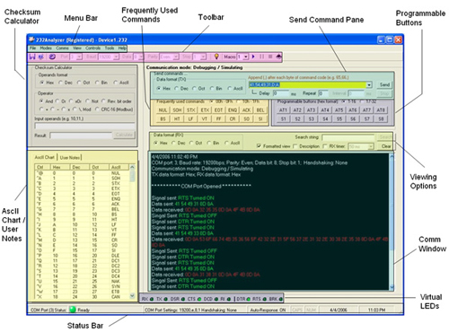 rs232 interface software free download