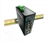 Industrial 8-Port Unmanaged Ethernet Switch / Daisy-Chain and Star Fiber Optic Converter (Single-Mode / ST) Industrial 8-Port Unmanaged Ethernet Switch / Daisy-Chain and Star Fiber Optic Converter (Single-Mode / ST)