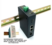 Industrial 3-Port Unmanaged Gigabit Ethernet Switch / Fiber Optic Converter (SFP)