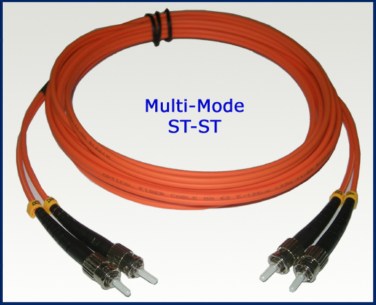 5M Fiber Optic Patch Cord - MM/ST-ST - Click Image to Close