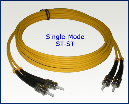 5M Fiber Optic Patch Cord - SM/ST-ST - Click Image to Close