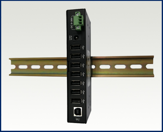 Industrial USB 2.0 7-Port Hub - Click Image to Close